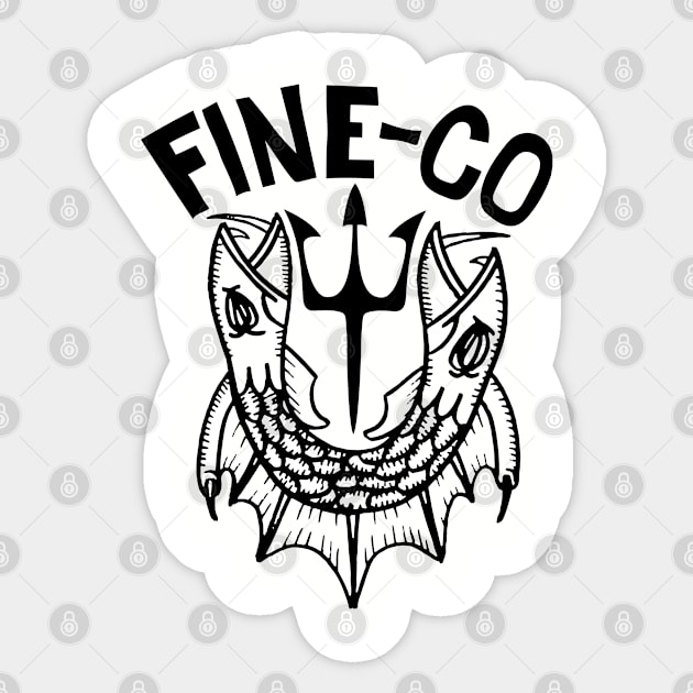 2 Headed Fine-Co logo Sticker by Fine-co